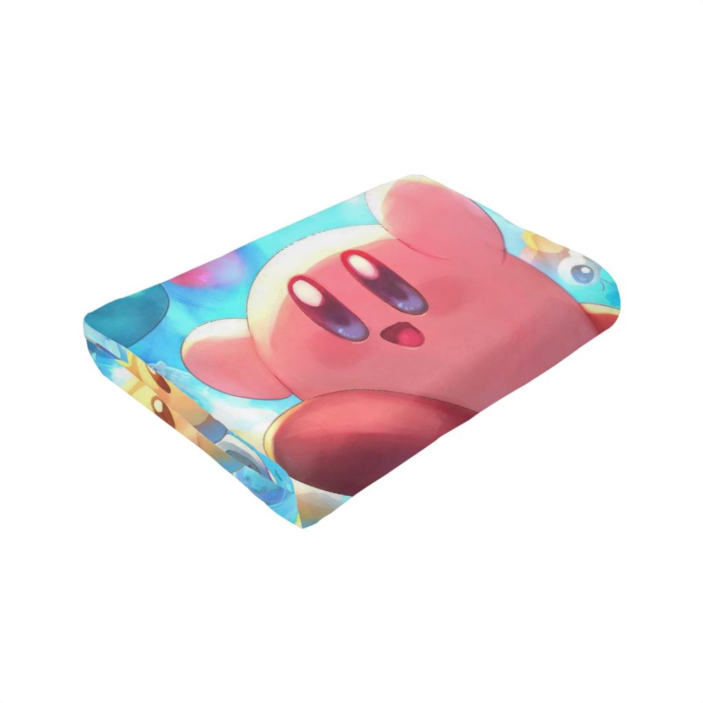 Cartoon K-Kirbys Blankets Coral Fleece Plush Print  Breathable Warm Throw Blankets for Bed Office Bedspreads