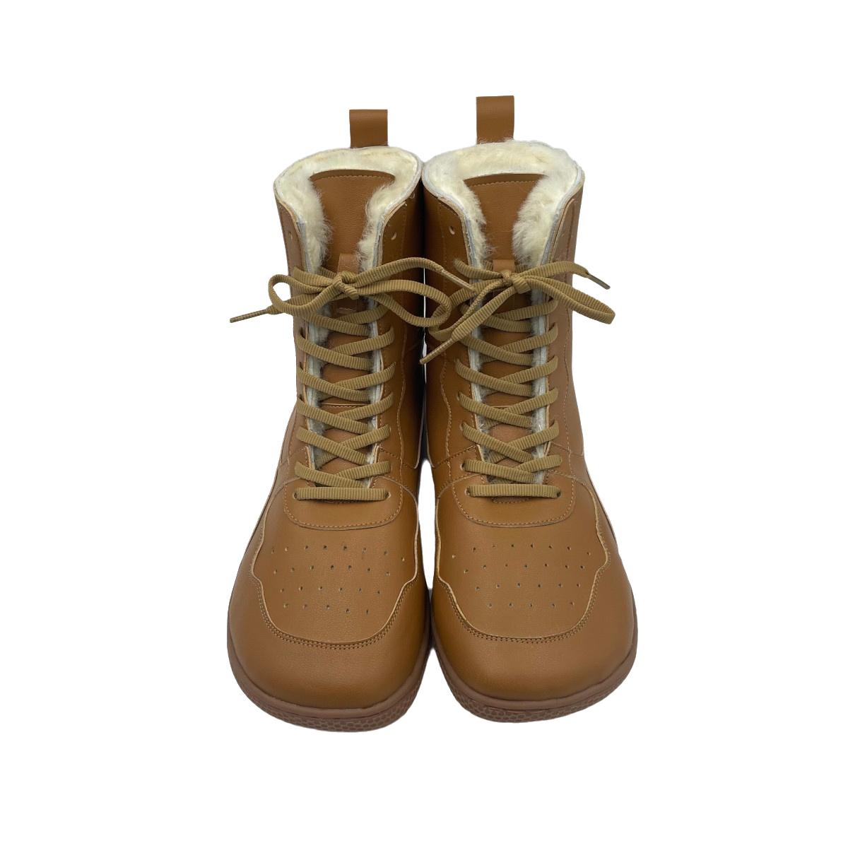 

Зимние полусапоги из натуральной кожи босиком, подкладка из натурального меха, теплые, мужские, женские, подошва нулевой толщины, легкие 44