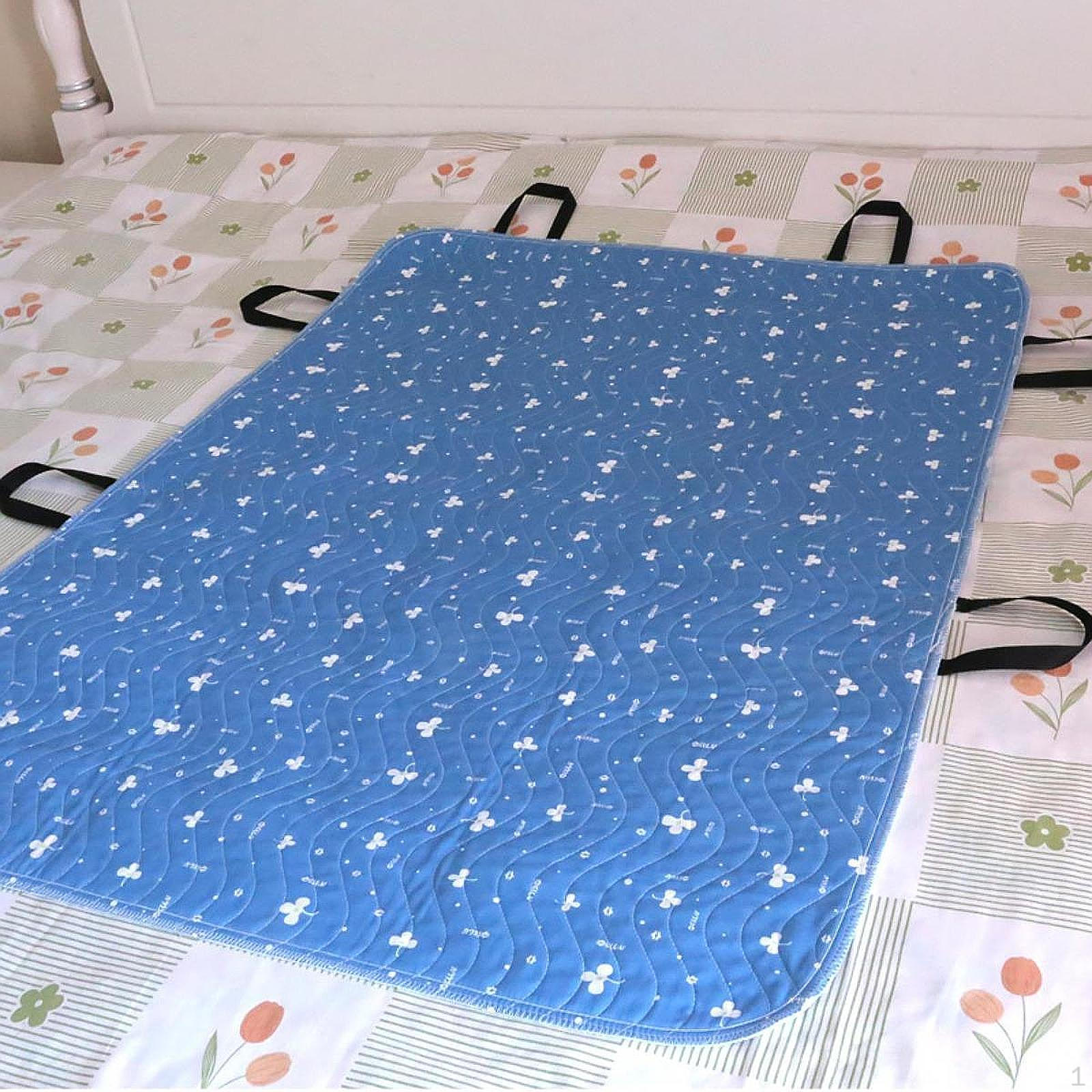 

Позиционирование матраса с ручками подъемное приспособление для ухода за пожилыми людьми с ограниченными возможностями Blue 80x90cm