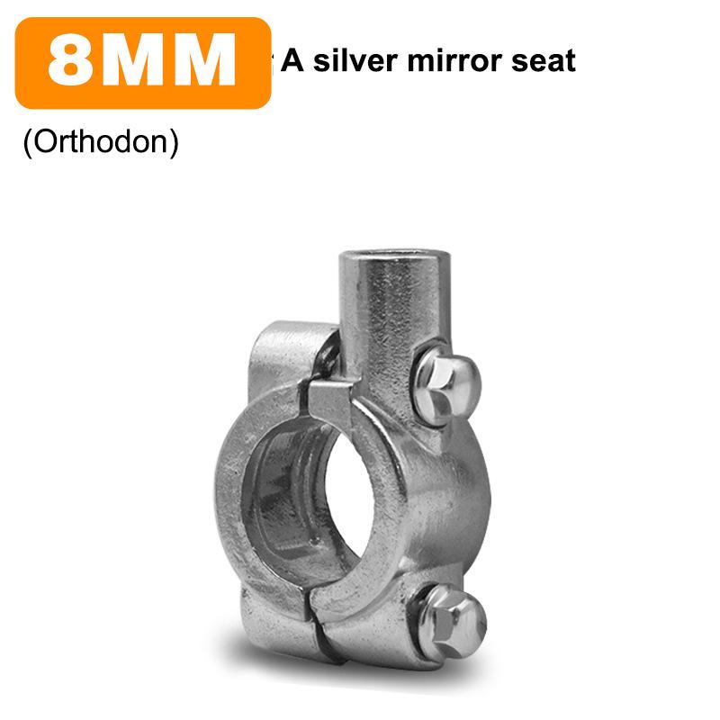 

2Pcs 22Mm Handlebar 10Mm 8Mm Thread Universal Motorcycle Mirror Mount Clamp Rear View Mirror Holder Adapter Black Clamp Base 8mm 2pcs срібний