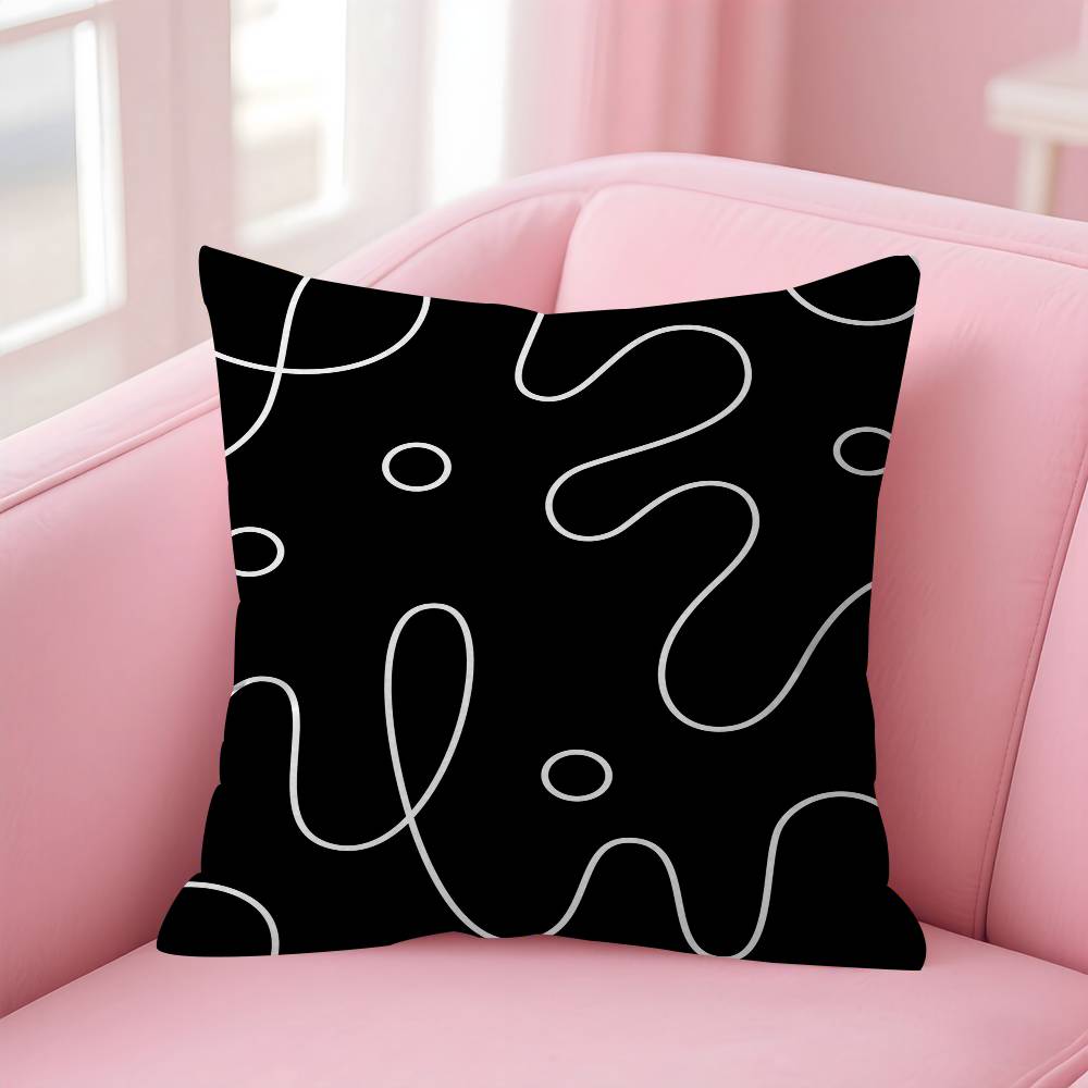 Minimalism Black And White Pillowcases Home Bedding Decorative Pillow Cover Wedding Super Soft Pillow Case