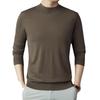 Autumn Wool-Silk Blend High Neck Men's Sweater - Thick Long Sleeve Youth Base Layer
