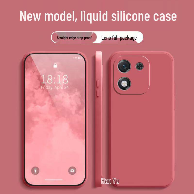 Honor X70i Case: Solid Color, Full Coverage, Anti-Drop, Soft Shell, Straight Edge Design, New Model
