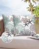 Marine Coral Shell Starfish 2/4PCS Outdoor Garden Chair Waterproof Cushion Cover Modern Home Decor 45/50/60cm Pillow Case