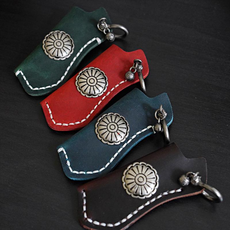 Husa de protectie din piele naturala lucrata manual Husa pentru bricheta din piele Husa pentru bricheta