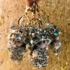 Monchchi Diamond Keychain Cute Monkey Keyring Kawaii Monchichi Hanging Ornament Car Key Chain Children Birthday Gifts s Carry Mini Lightweight