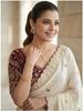 Soft Rangoli Silk Saree for Women | Elegant Sequins Embroidered Saree | Heavy Embroidered Blouse | Wedding, Party & Festive Wear