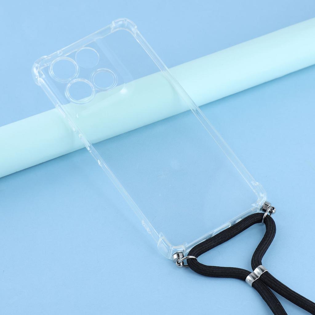 Für Motorola Moto G86 5G Hülle Verstärkte Ecken TPU Klar Handyhülle mit Lanyard