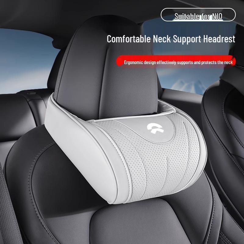 Compatible with Nio ES6, EC6, ES8, ET5, ET7, ES7: Car Neck Pillow & Lumbar Support Cushion.