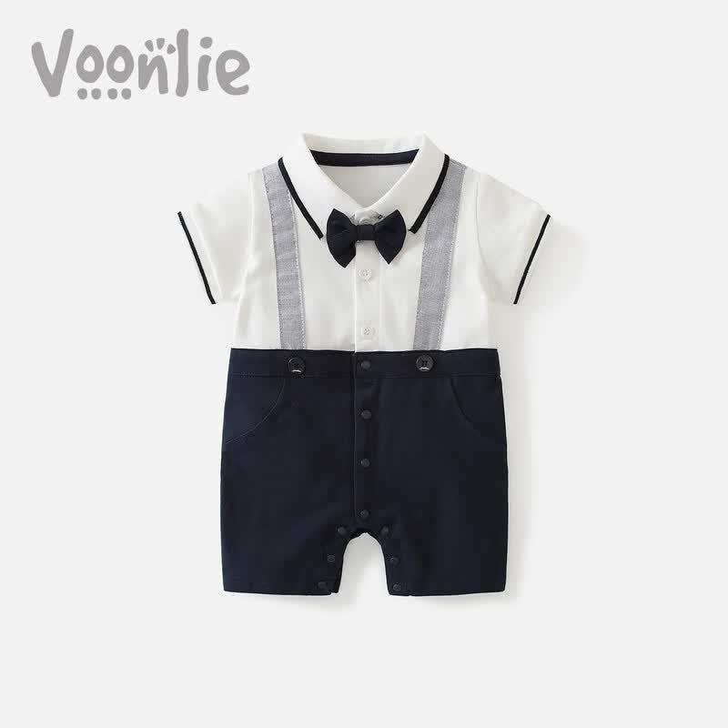 VOONLIE Baby Boy Short Sleeve Romper 59cm темно-синий