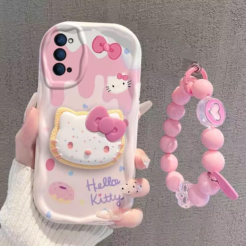 Hello Kitty Kuromi Bracket Holder Chain Casing For Huawei Honor 400 Lite Pro X9B X8C X8B X8A X9D X7D X7B X7A X6B 90 Lite 5G Case