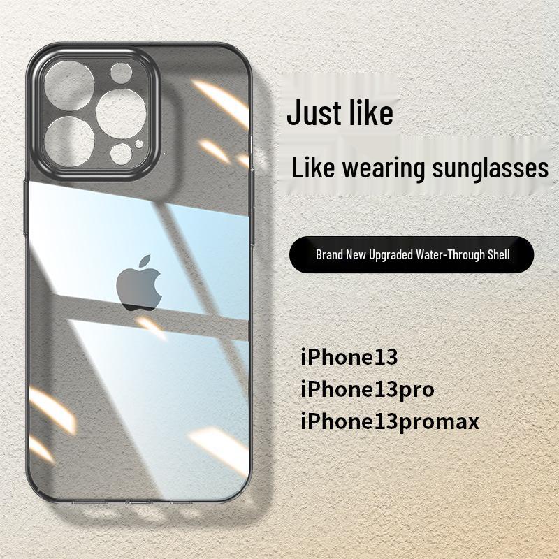 

Compatible iPhone 17 Transparent Black Case - Apple 15 Promax Full Edge PC Hard Cover for 14/XS/XR iPhone 17 Pro Max