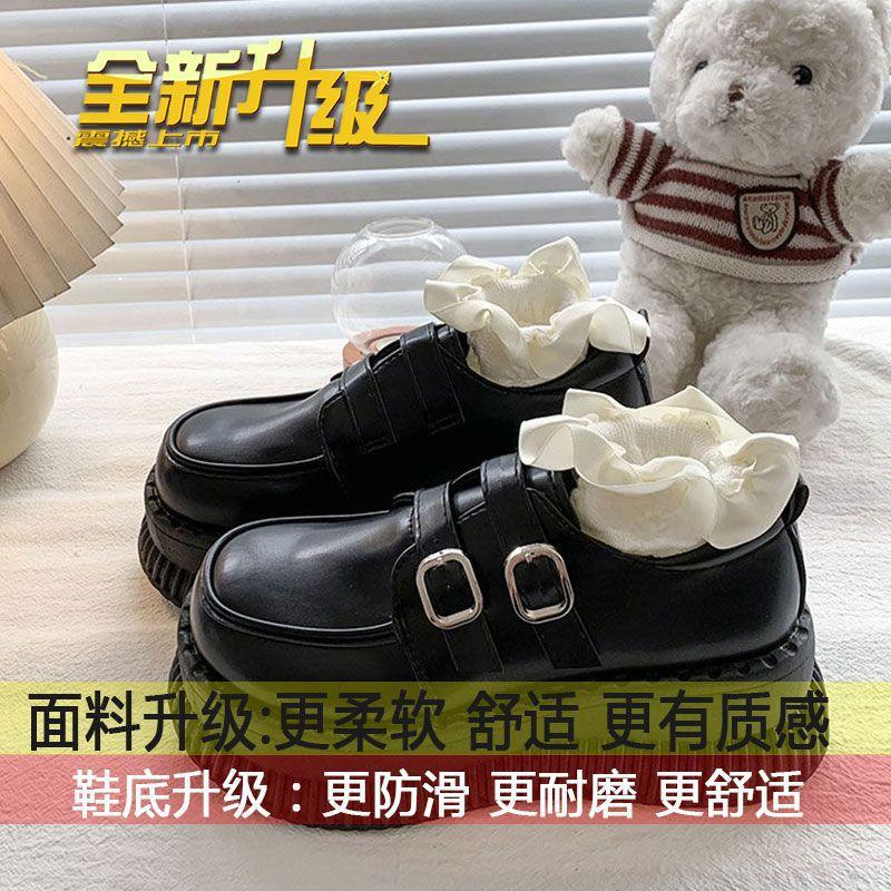 

Туфли на платформе женские кожаные туфли весна 2025 года новые британские туфли-муффины из кожи на платформе Mary Jane Love 35