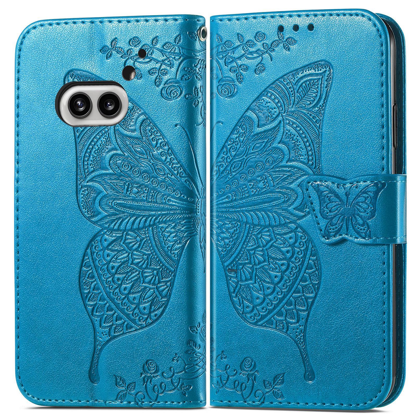 

Кожаный чехол-книжка для CMF Phone1 с тисненым дизайном бабочки Phone 2A