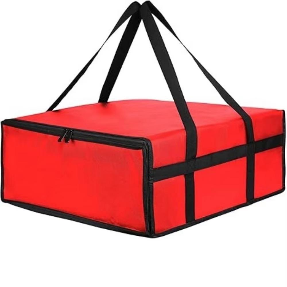 Dual Zippers Pizza Carrier Bag Fully Insulated Food Delivery Bag  Travel Picnic