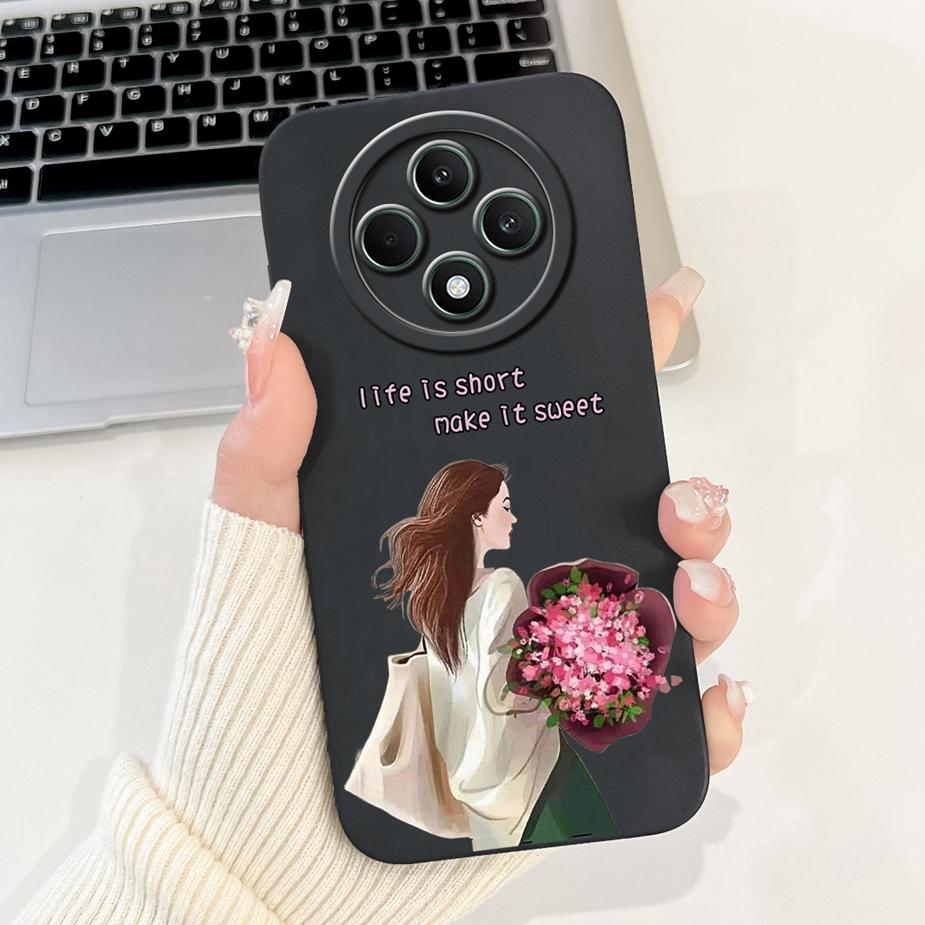 Für Oppo Reno12 F 4G Hülle CPH2687 Neue Luxus Candy Lackierte Abdeckung Stoßfeste Handyhülle Für Oppo Reno 12F Reno12 FS 5G Weiche Hülle