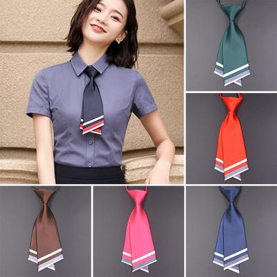 Bow Knot Necktie Japanese Cravat Fashion Solid Neck Tie  for Women