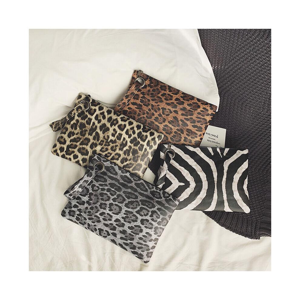 Casual Bags for Women Animal Print Leopard Clutch Female Leather Wallet Messenger Bag Ladies Handbag