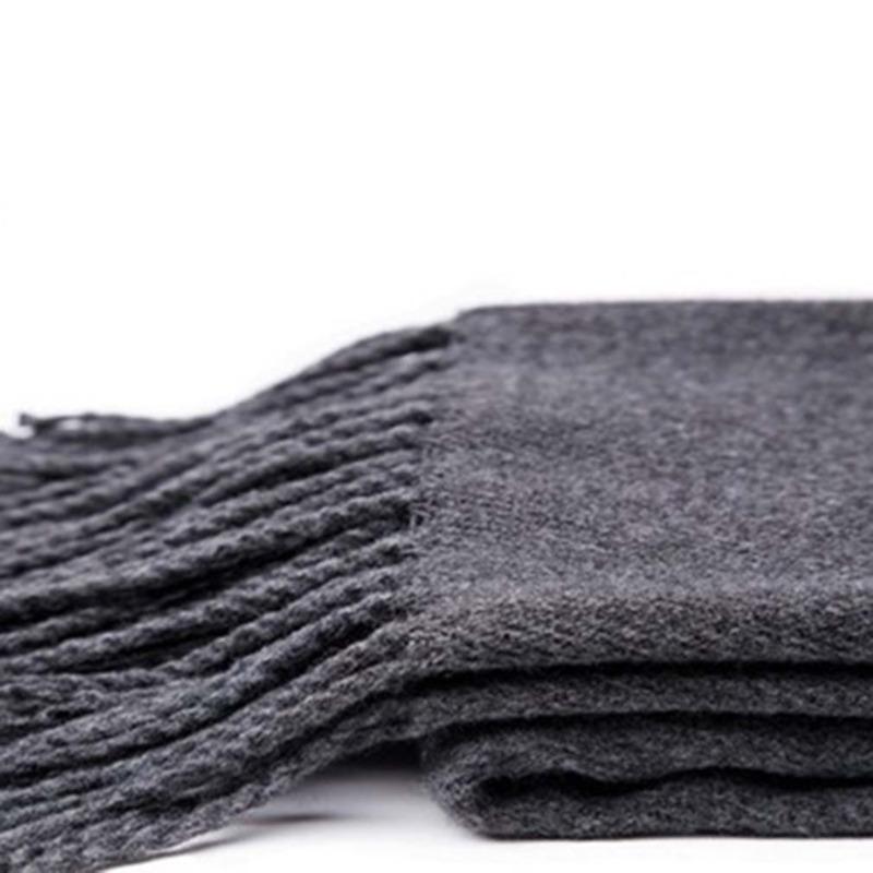 Autumn And Winter Solid Color Imitation Cashmere Scarf Monochrome Thickened Long Men And Women Tassel Shawl Warm Scarf