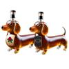 Dachshund Dog Shape Decorative Decanter Liquor Bottles Glass Liquor Bottle Animal Statue Wine Container for Birthday Christmas