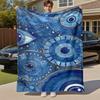 1pc Eyes Pattern Outdoor Flannel Blanket Soft Warm All-Season Throw for Sofa Bed Car Camping Office, Cozy Gift Idea1178S