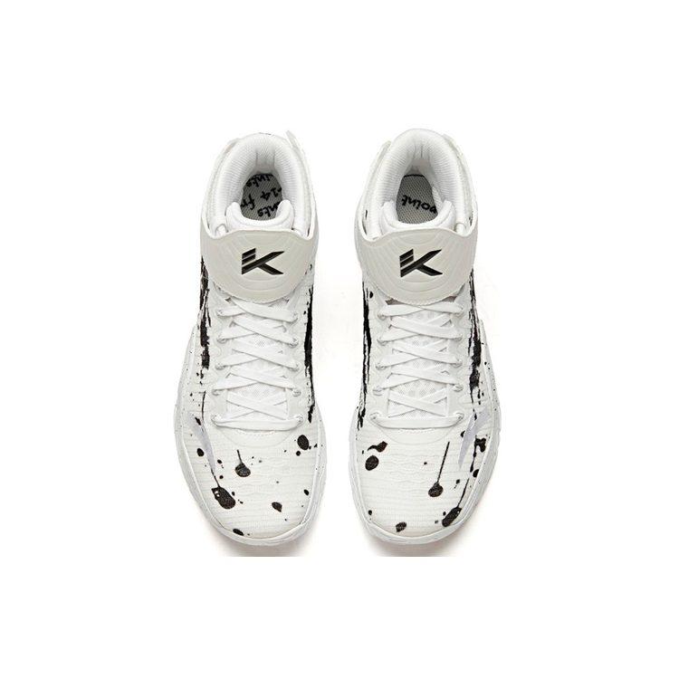 Anta Thompson KT3 High top Performance Basketball Shoes Men's White Black 11941103S-1