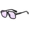 New Geometry Square Sunglasses For Men And Women Uv400 With Blue Lenses For Outdoor Activities