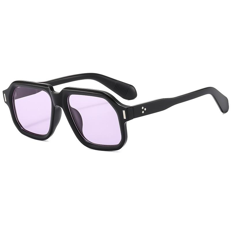 New Geometry Square Sunglasses For Men And Women Uv400 With Blue Lenses For Outdoor Activities
