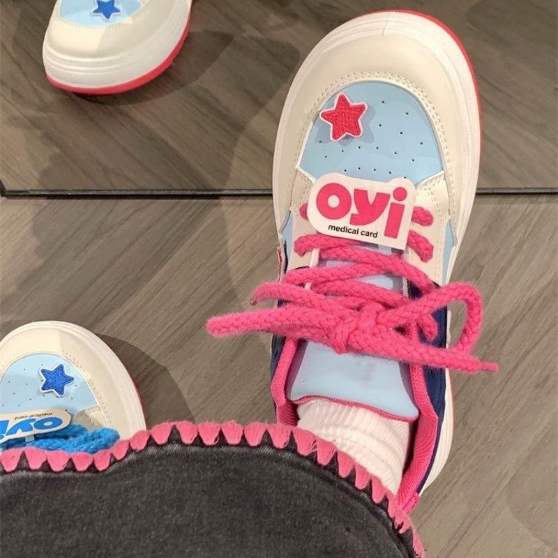 Autumn Mandarin Duck Shoes Platform Star Little White Shoes Female Students Versatile Shoes Niche Original Casual Board Shoes Female
