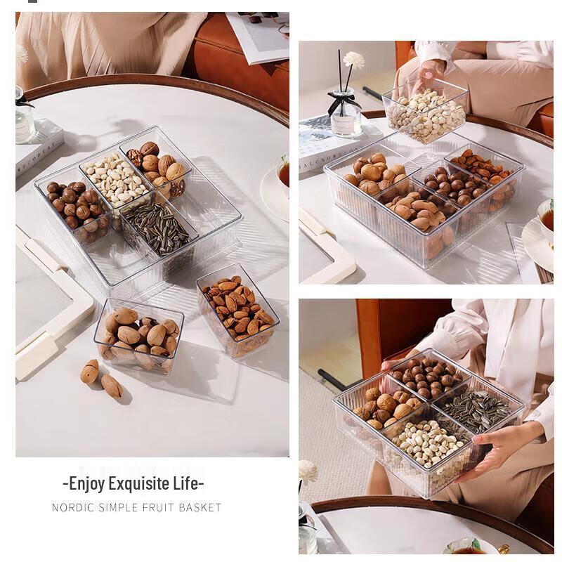 Divided Sealed Snack and Nut Storage Box