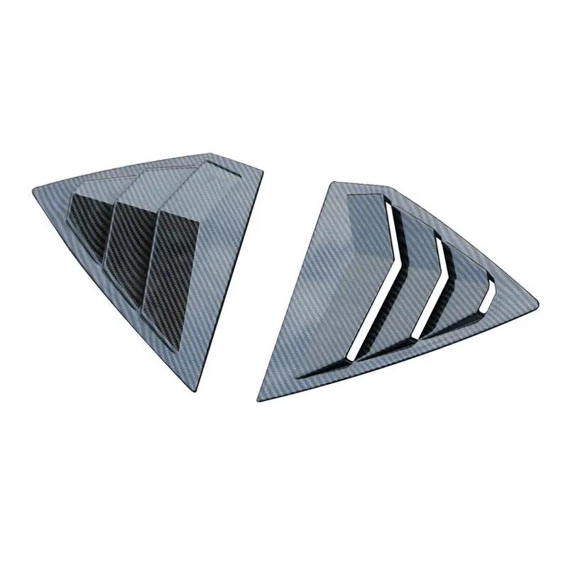 For Buick Regal Opel Insignia B 2017-2025 Car Rear Louver Window Side Shutter Cover Trim Sticker Vent Scoop ABS Carbon Fiber