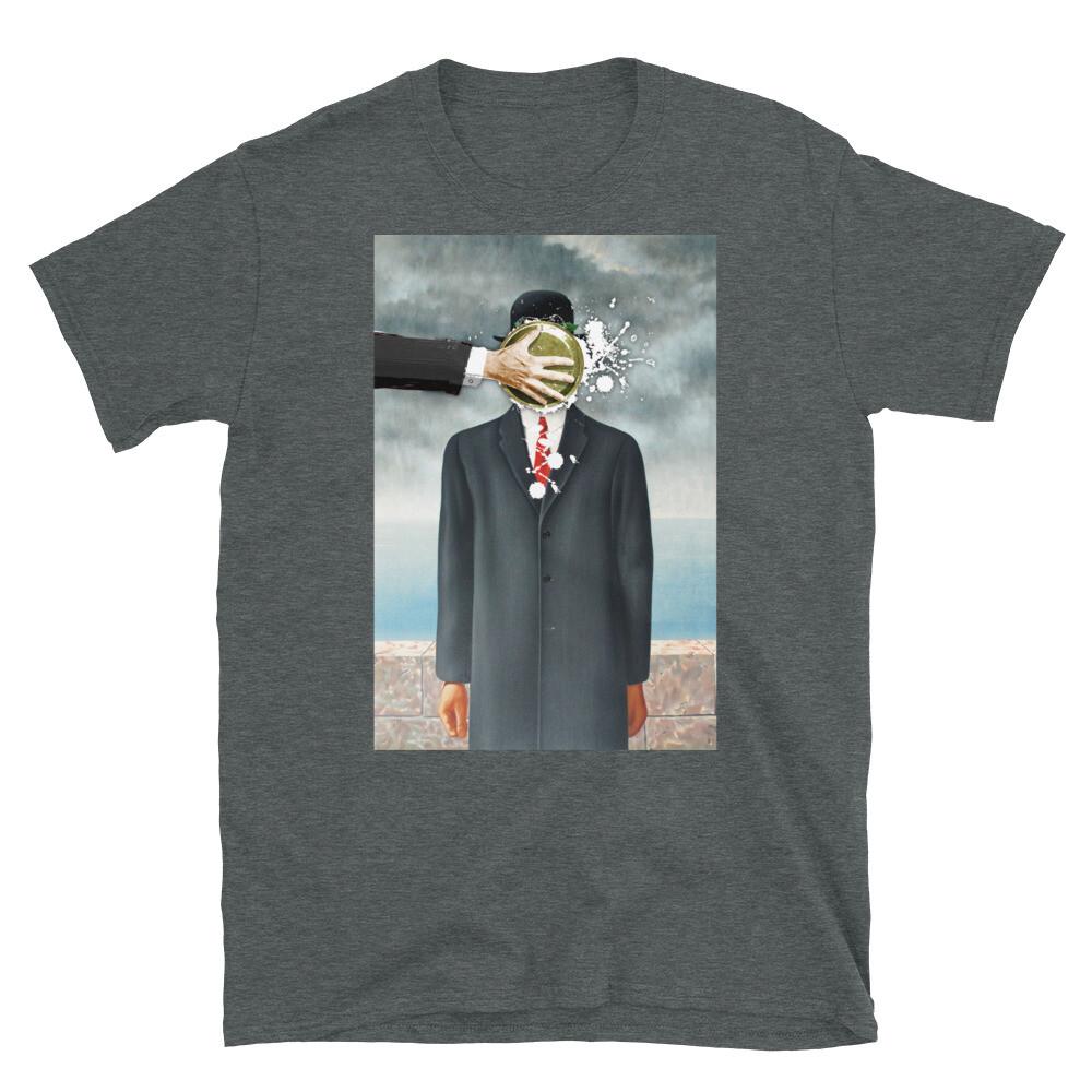 Pie In The Face Rene Magritte Son of Man ShortSleeve Unisex TShirt Unisex T-Shirt S