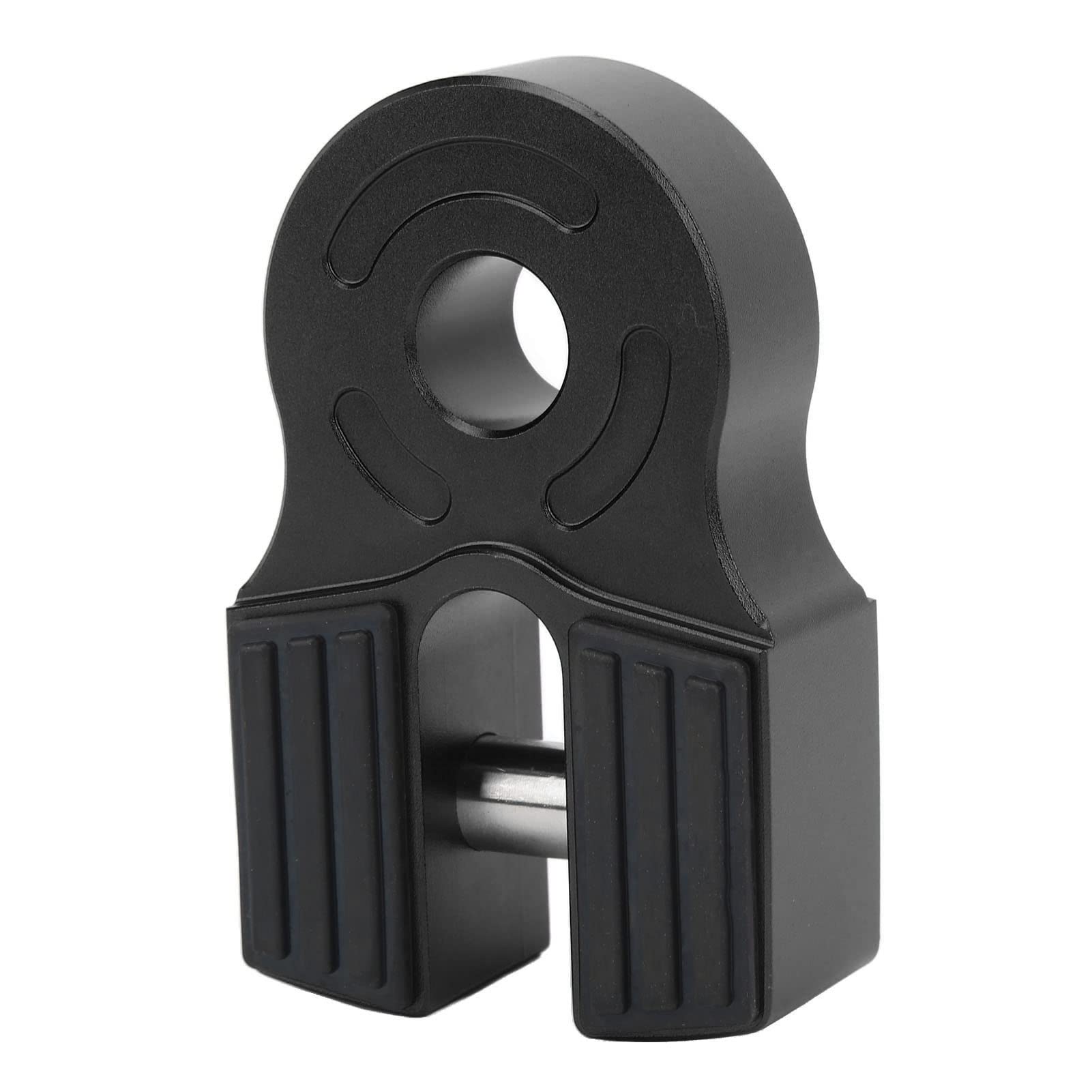

ATV Winch Shackle Mount lb Loading Iron Pin Rubber Guard Hook Replacement Accessory for Pickup Soft Auto Winch, 30,000 D-Ring (Black)