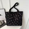 Forest Fresh Corduroy Handbag Strawberries Sweet Versatile Shoulder Bag Large Capacity Commuter Women'S Tote Bag