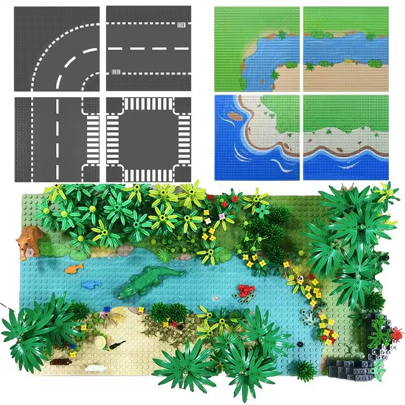 32X32X16X16 Dots Classic Building Blocks Base Plate Moc Diy Small Size Bricks Baseplate Parts For City Figures Children Toys