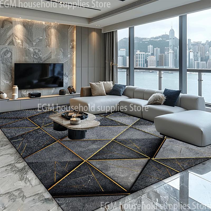 Modern Luxury Large Area Carpet Living Room Decoration Geometry Rug Non-slip Bedroom Lounge Rug Washable Balcony Kitchen Mat