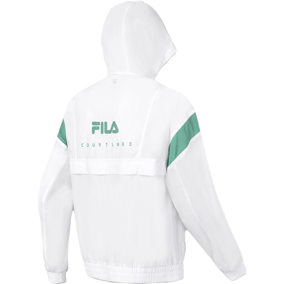 Fila Woven Jacket 2023 Autumn New Loose Hooded Tennis Sports Lightweight Top Men Tops White A11M333701F-WT