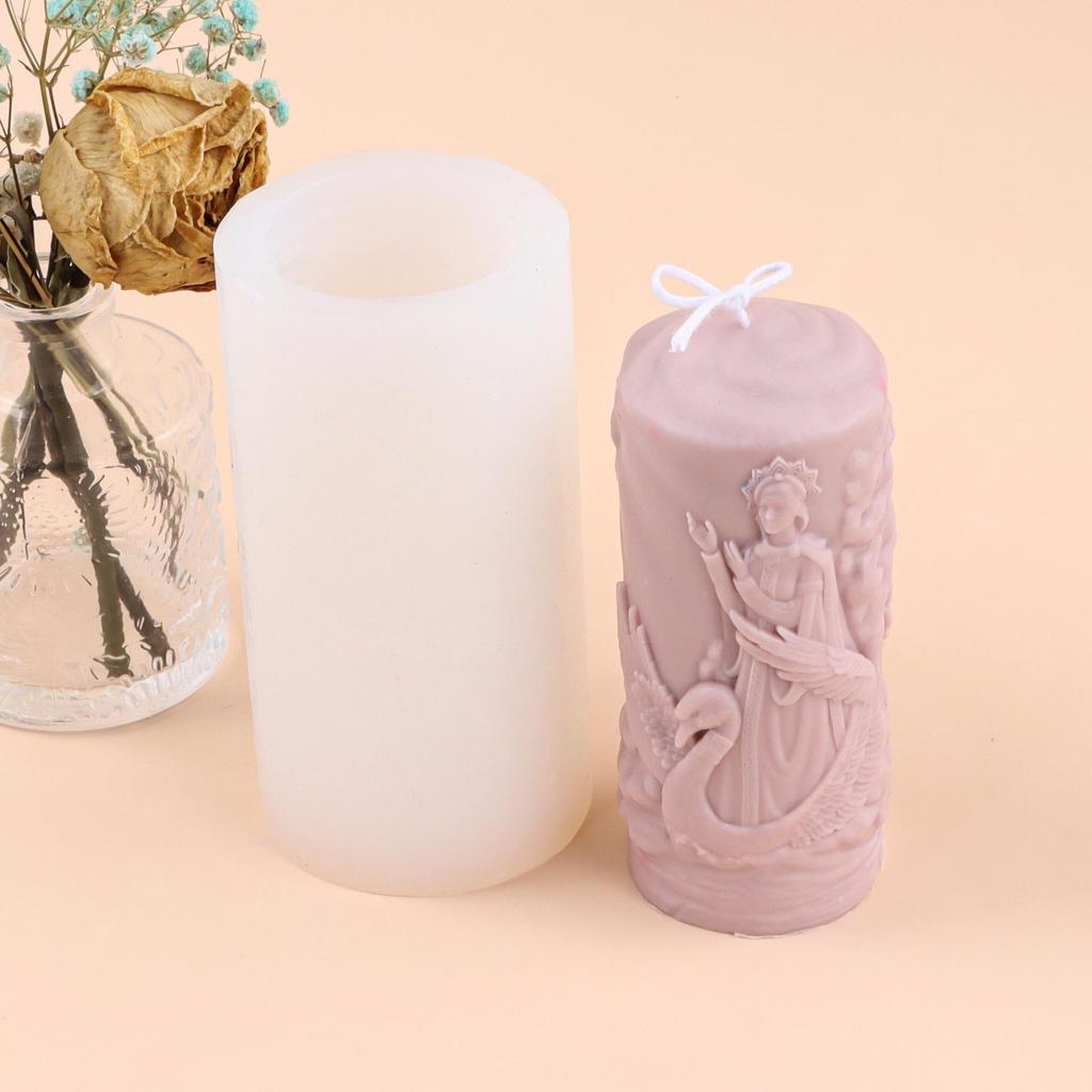 Cross-Border Aromatherapy Candle Mold - DIY Goddess Column Silicone Design