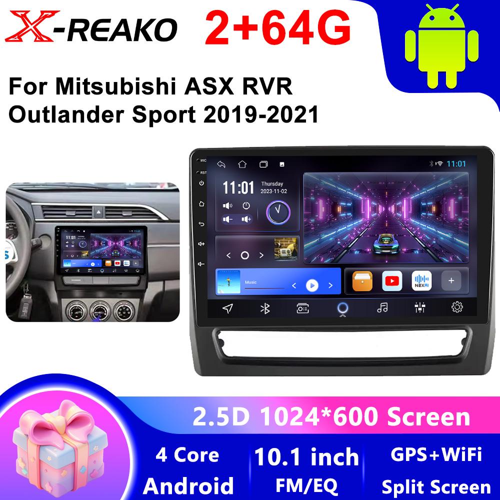 For Mitsubishi ASX RVR Outlander Sport 2019-2021  Android 2 Din Car Auto Carplay 4G+WIFI GPS Car Radio Navigation Multimedia Video Player Stereo BT