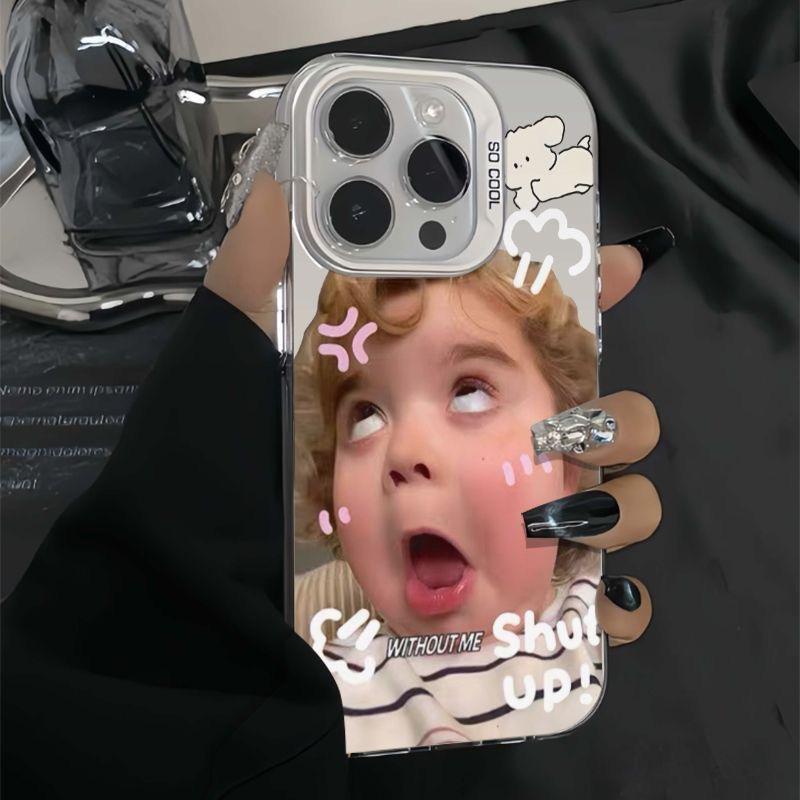 cute funny girl shockproof phone case for iphone 17 pro max 16 plus 15 14 13 11 silicone cover for iphone 12 pro xr xs x 8 7 se3