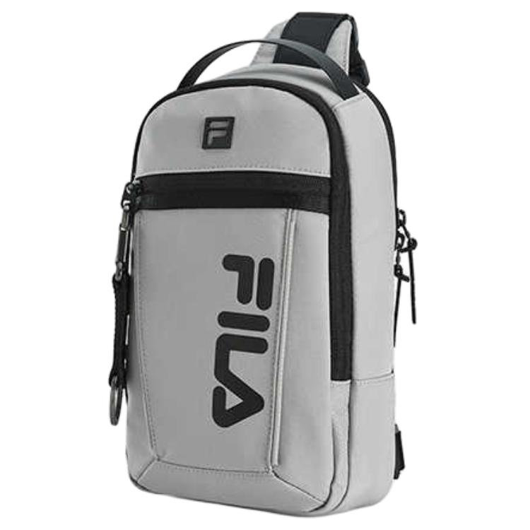 Fila Fitness Series Fashion Versatile Casual Fabric Handheld Shoulder Crossbody Chest Bag Mini Unisex Bags Smoke-Gray A13M511102FGY