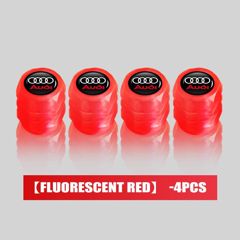 For Hot Car Wheel Luminous Valve Caps Night Glowing Tire Decoration Stem Cove Accessories TT A1 A2 ABT Quattro SLINE RS A3 A4