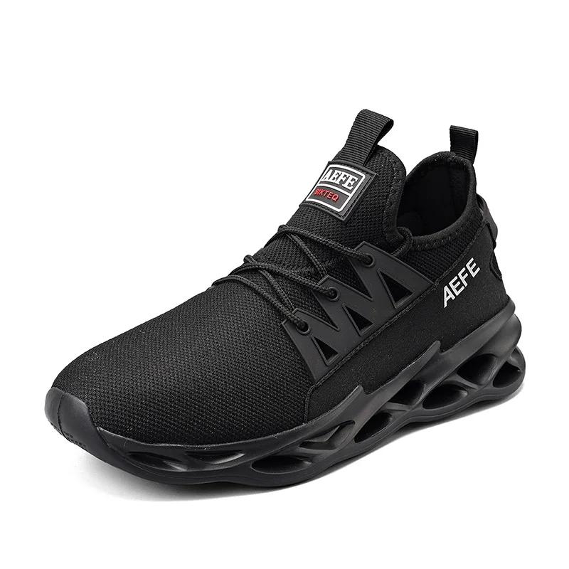 

Модная мужская повседневная обувь, дышащая плоская мужская обувь для ходьбы, спортивные кроссовки для бега, сетчатая легкая спортивная обувь 40 чёрный