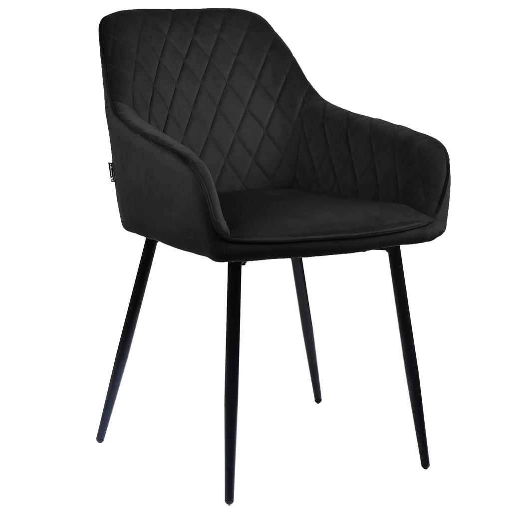 Upholstered Chair Rello Velvet Black