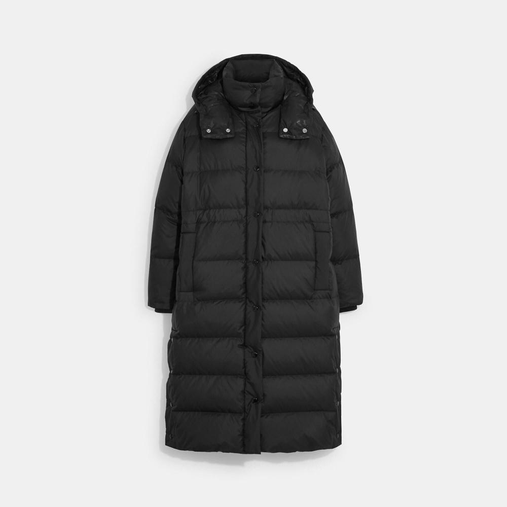 

Пуховик Coach Long Down Puffer черный