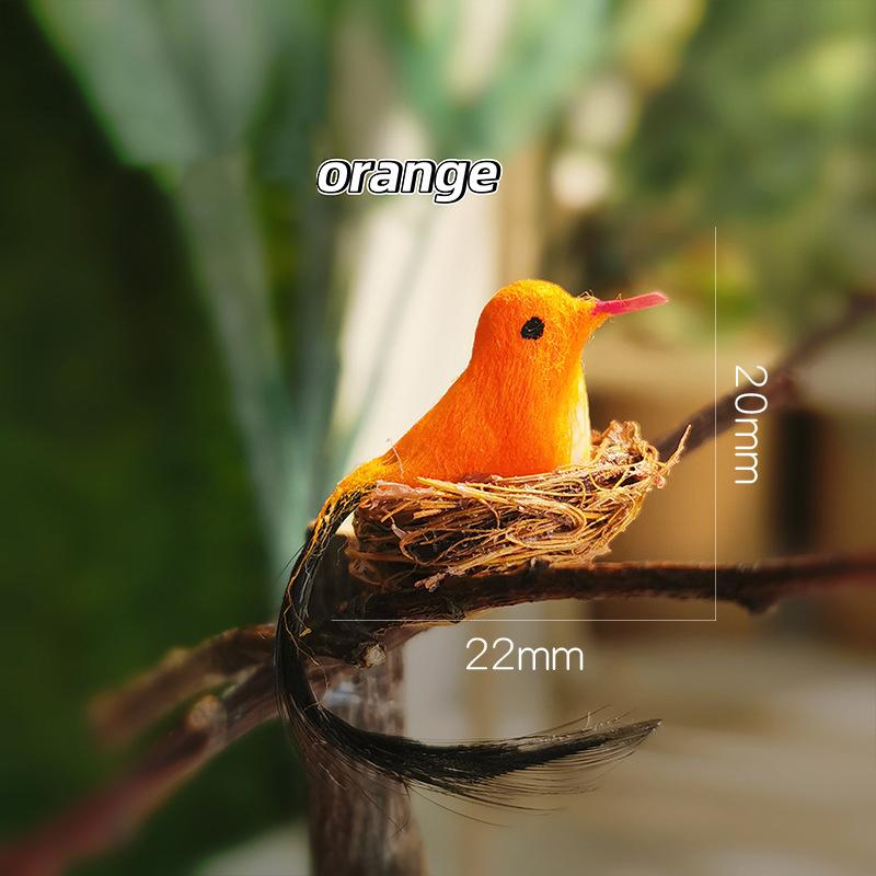 

Кукольный домик на открытом воздухе птичье гнездо мини-птичье гнездо кукольный домик мини украшения миниатюрный кукольный домик сцена модель украшения аксессуары оранжевый