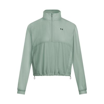 Rival Comfortable Simple Half-Zip Stand Collar Long Sleeve Jacket Women Jackets Lime-Green 6000279-348