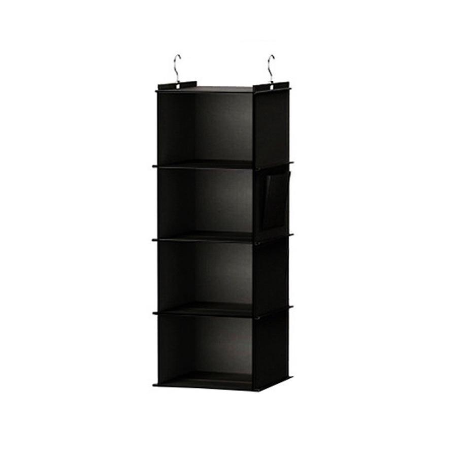 Multi-layer Washable Hanging Wardrobe Organizer with Metal Hooks and Bamboo Strips