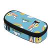 Pencil Case High Capacity Easy Open Zipper Wear Resistant Polyester with Main Compartment Mesh Pocket and Pen Slots for Boys Girls