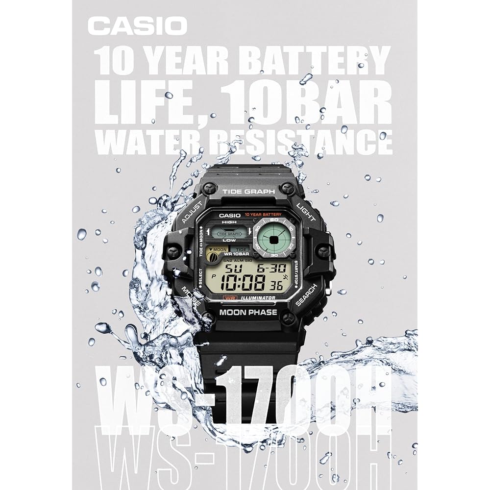 Casio WS-1700H-1AJF Men's Watch, Black, Casio Collection [Official Japanese Product]